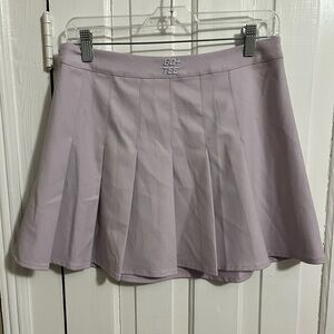 Bo + Tee Pleated Tennis Skirt Lilac Purple Medium R